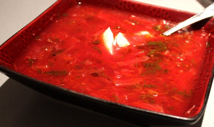 Борщ классический с укропом