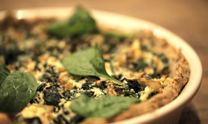 Запеканка с рикоттой и шпинатом