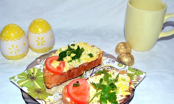 Гренки по-домашнему с яйцом