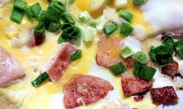Омлет с ветчиной