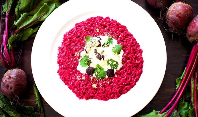 Ризотто со свеклой