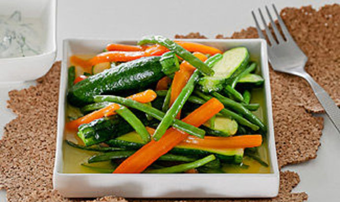 Глазированные молодые овощи в мультиварке