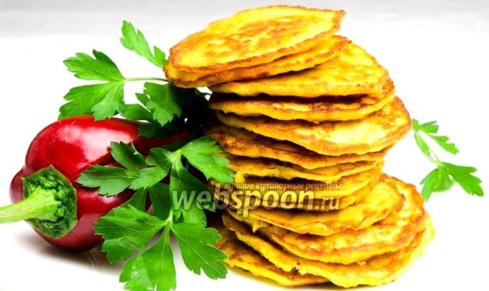 Оладьи из икры судака с овощами