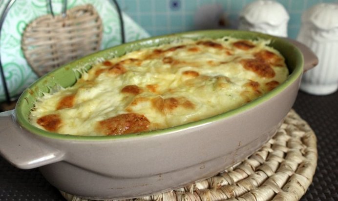 Цветная капуста в омлете под сырной корочкой