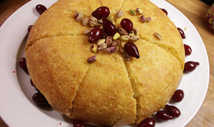 Откидной плов с курицей