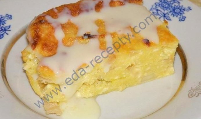 Творожная запеканка с яблоками