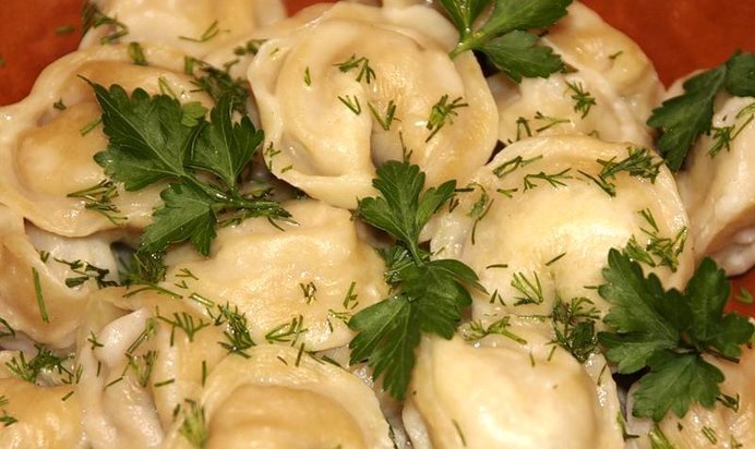 Пельмени с кальмарами