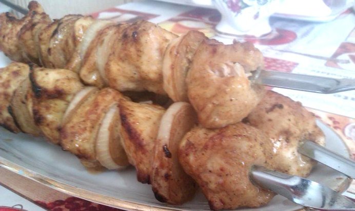 Шашлык из куриной грудки