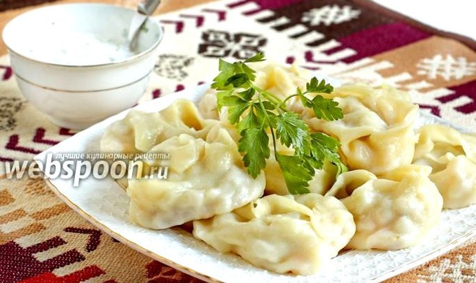 Манты с тыквой и фаршем