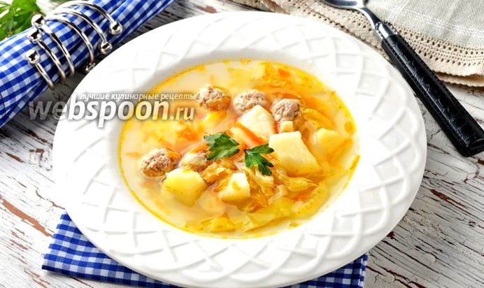 Щи с фрикадельками