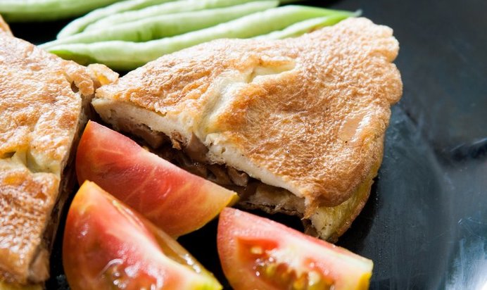 Омлет с шампиньонами