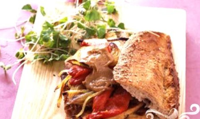 Сэндвичи с тофу и болгарским перцем