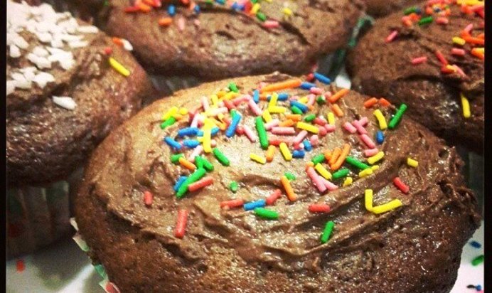 Шоколадные маффины с шоколадом