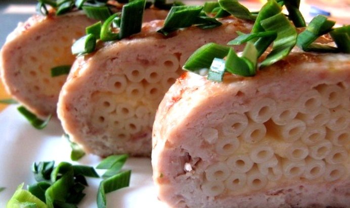 Запеканка мясная с макаронами