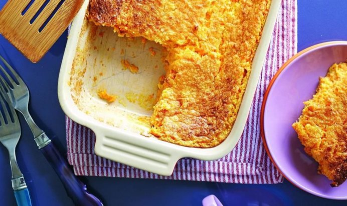 Морковная запеканка с курагой