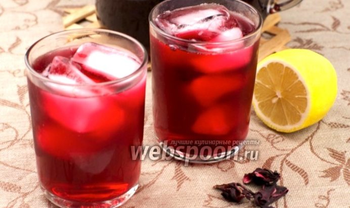 Чай каркаде с имбирём