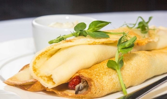 Блины с вешенками