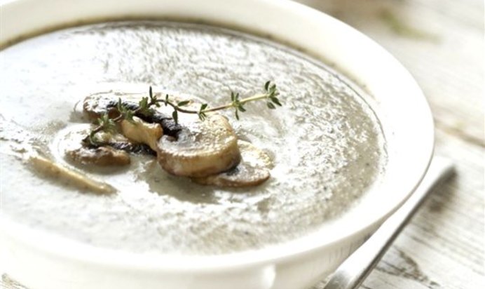 Грибной суп-пюре с белым вином