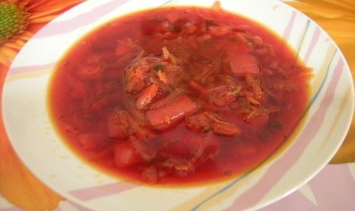 Борщ из свинины