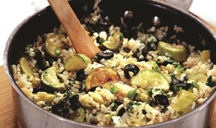 Ризотто с кабачками и фетой