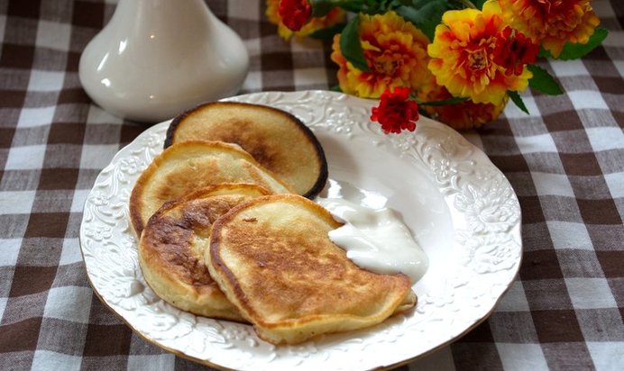 Оладьи на кислом молоке