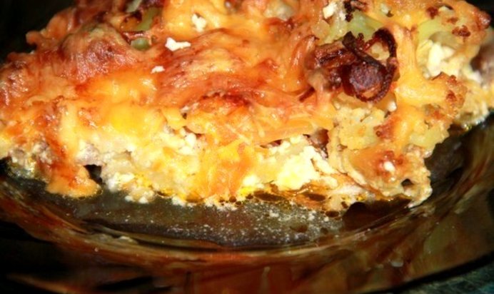 Запеканка с цветной капустой и сыром