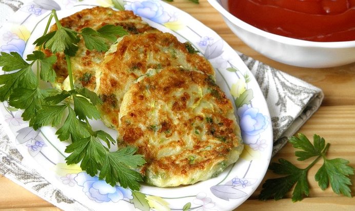 Оладьи из кабачков с сыром