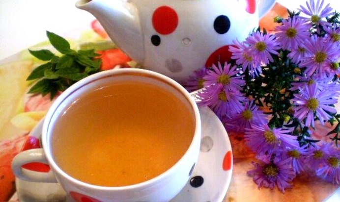 Шиповниковый чай с мятой и калиной