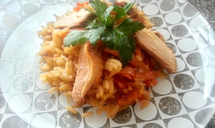 Плов из свинины с нутом