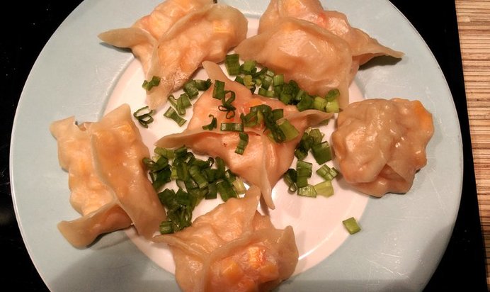 Постные манты с тыквой