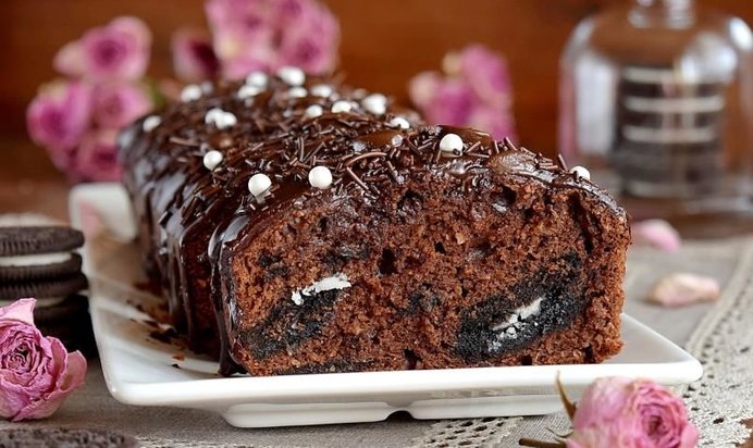 Шоколадно - кокосовый кекс с Орео