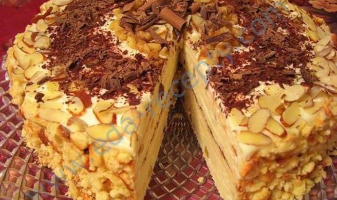 Торт Марика крем сметана сгущенное молоко