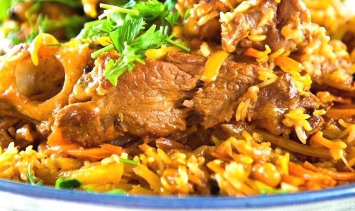 Ароматный плов из говядины