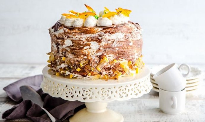 Блинный торт с шоколадным маскарпоне