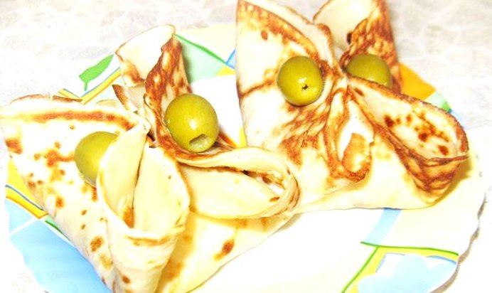 Блины с ветчиной