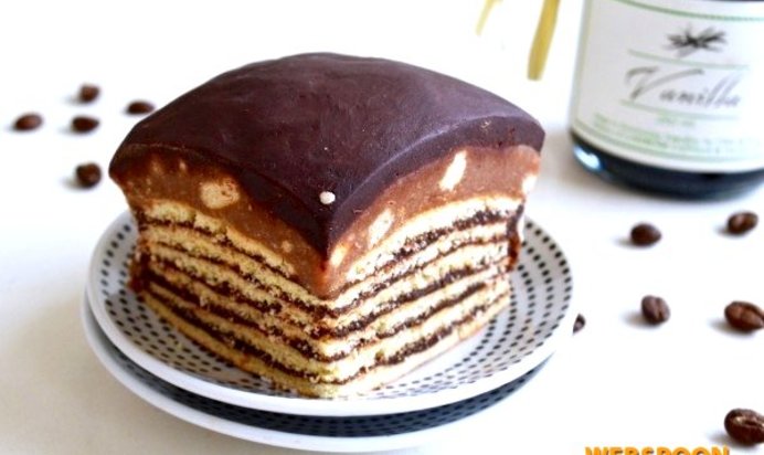 Пирожное с шоколадным ганашем