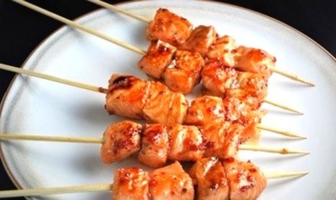 Шашлык из семги в духовке