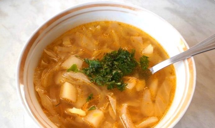 Вегетарианские щи в мультиварке