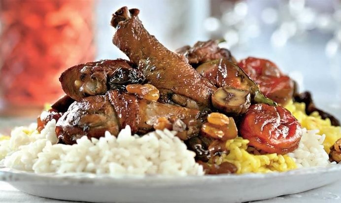 Азербайджанский плов с курицей