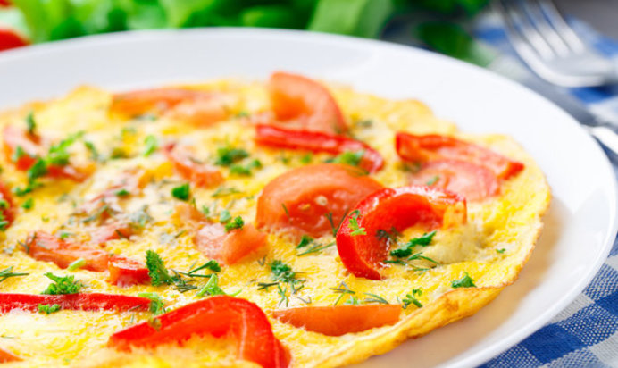 Омлет с перцем