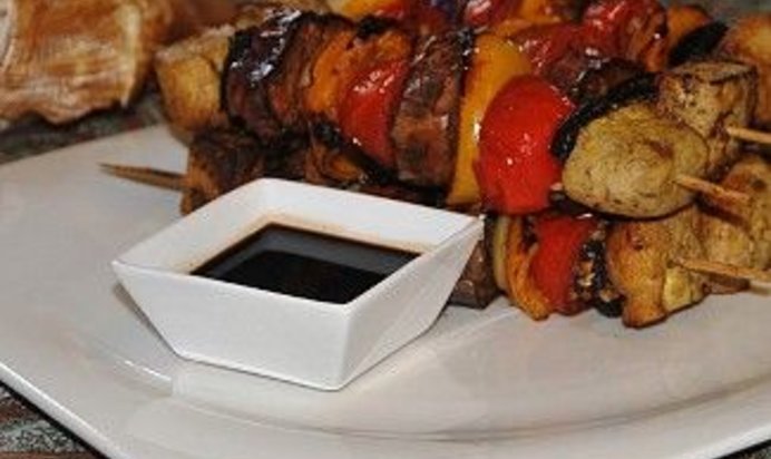 Овощные шашлыки с соевым сыром тофу