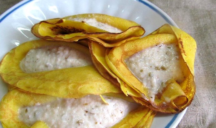 Блинчики с грушевой начинкой