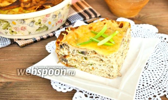 Блинный пирог с курицей и индейкой