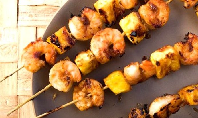 Шашлык из креветок