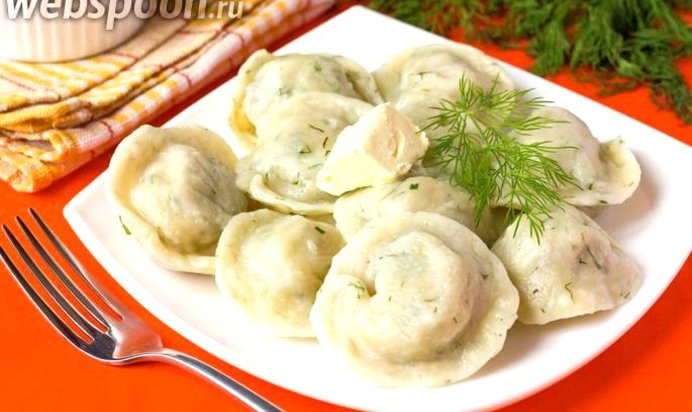 Пельмени из свинины с укропом
