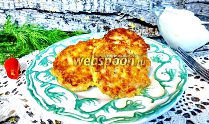 Оладьи из кабачков с грибами