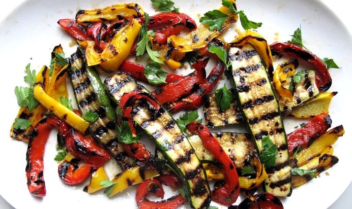 Овощи гриль в микроволновке