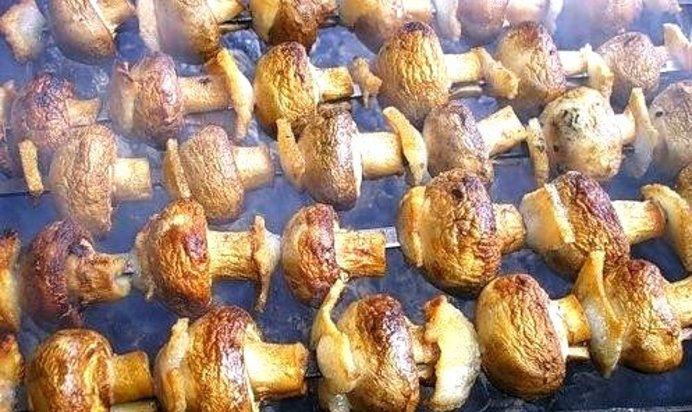 Шашлык из овощей и грибов