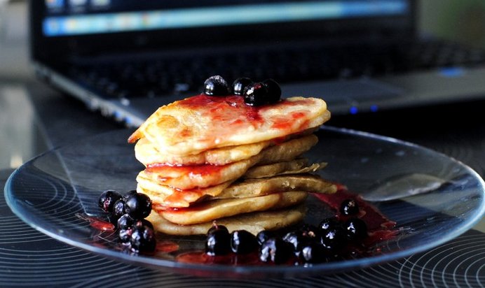 Вегетарианские оладьи на соевом молоке