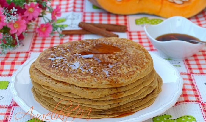 Блинчики из тыквенного пюре